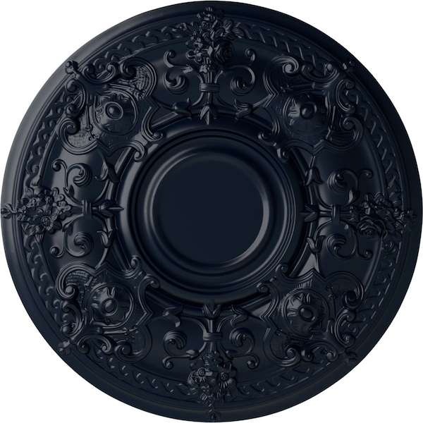 Ekena Millwork Oslo Ceiling Medallion (Fits Canopies up to 10 1/2"), 28 1/8"OD x 1 3/4"P, Midnight Dream CM28OSMDF - main